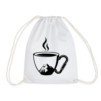 Montagnes Coffee Cup Carabiner en plein air - Sac de sport léger - blanc - Devant