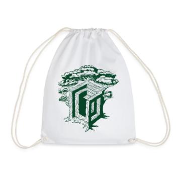 CUBE TREE - Drawstring Bag - white - Front