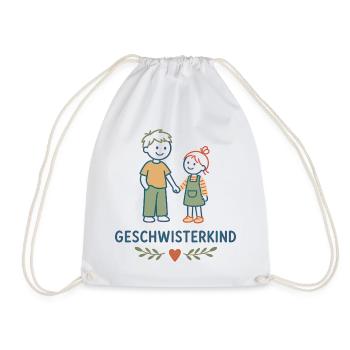 Geschwisterkind Geschwisterliebe - Turnbeutel - Weiß - Vorne