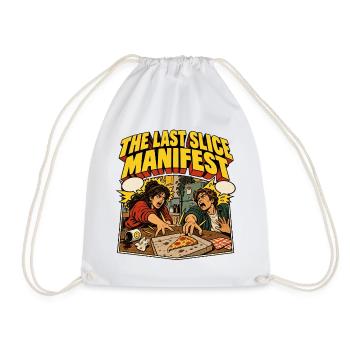 The Last Slice Manifest – Pizza-Comic - Turnbeutel - Weiß - Vorne