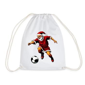 Fussballer Weihnachten - Turnbeutel - Weiß - Vorne