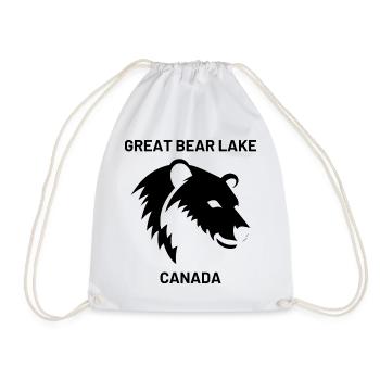 Great Bear Lake Silhouette Design Urlaub in Kanada - Turnbeutel - Weiß - Vorne