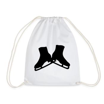 Schlittschuhe - Turnbeutel - Weiß - Vorne