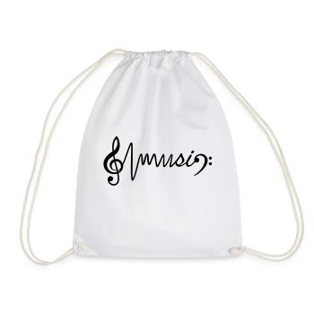 Musique avec clé de sol et fa - Sac de sport léger - blanc - Devant
