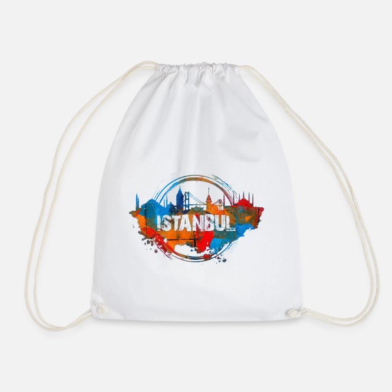 Istanbul Color - Drawstring Bag - white