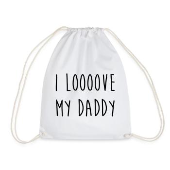 Dad / Papa / Daddy / Vati / Baby / Bébé / Birth - Drawstring Bag - white - Front