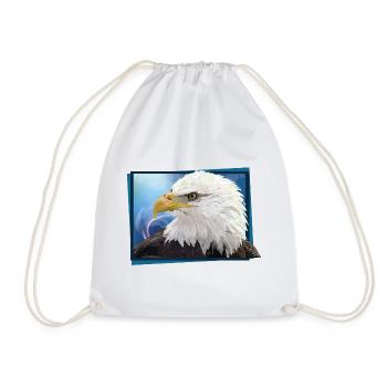 Bald eagle - Drawstring Bag - white - Front