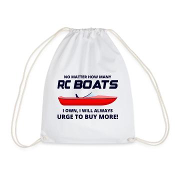 Rc Boat Racing Electric Powerboat Speedboat Race - Drawstring Bag - white - Front