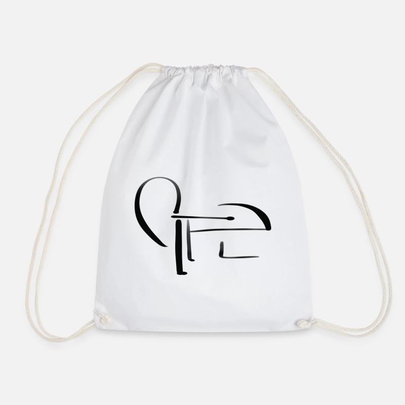 By Heart - Drawstring Bag - white