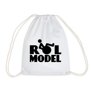 Role model # - Drawstring Bag - white - Front
