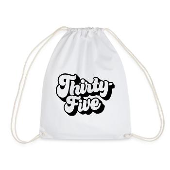 Thirty-five 35th Birthday Men Women 35 Years Old - Drawstring Bag - white - Front