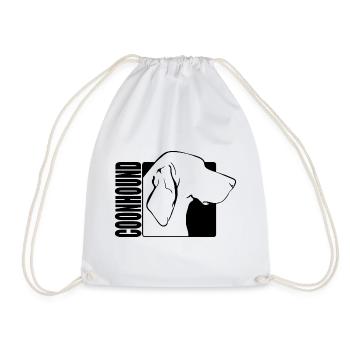 Coonhound Profile Dogs Dog Wilsigns - Drawstring Bag - white - Front
