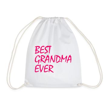 Best grandma ever - Drawstring Bag - white - Front