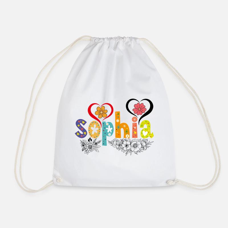 Personalisierter Sophia-Name - Turnbeutel - Weiß