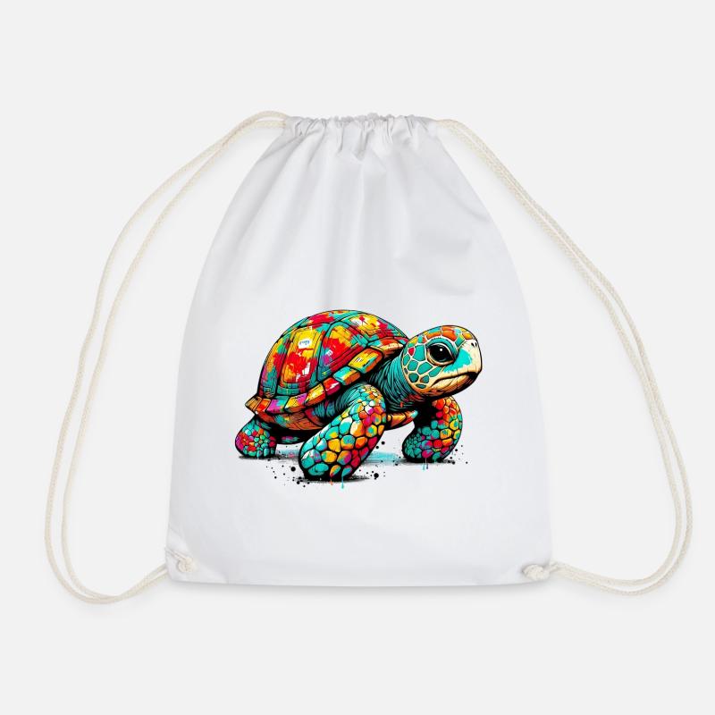 Schildkröte - Turnbeutel - Weiß