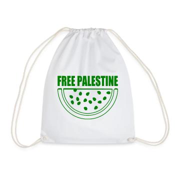 Free palestine wassermelone melone - Turnbeutel - Weiß - Vorne