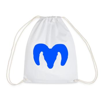 Bighorn Sheep Silhouette – Wild and Majestic - Drawstring Bag - white - Front