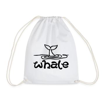 Le signe de la baleine - Sac de sport léger - blanc - Devant