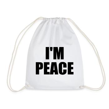 i come in peace im peace couple - Turnbeutel - Weiß - Vorne