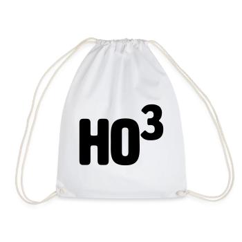 Ho3 - Ho Ho Ho - Drawstring Bag - white - Front