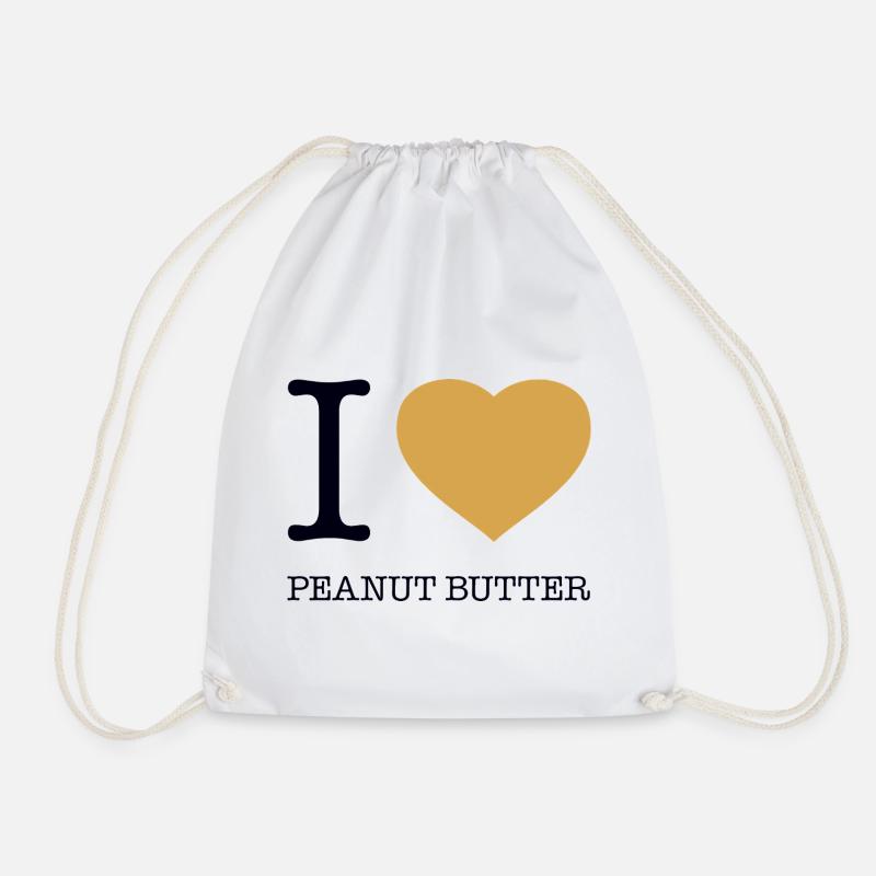I LOVE PEANUT BUTTER - Turnbeutel - Weiß