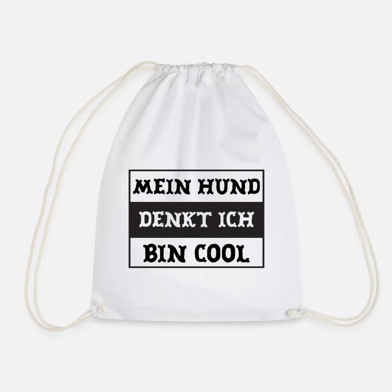 Mein Hund denkt ich bin cool - Turnbeutel - Weiß