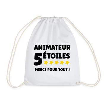 host - Drawstring Bag - white - Front