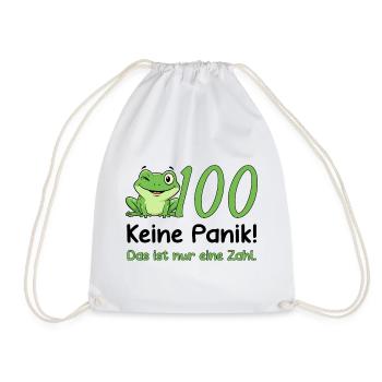 Design pour les 100 anniversaires – Ne paniquez pas ! Grenouille drôle - Sac de sport léger - blanc - Devant