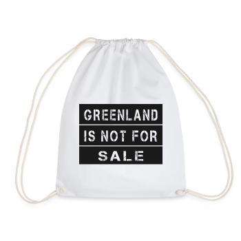 Greenland Is Not For Sale Shirt - Drawstring Bag - white - Front