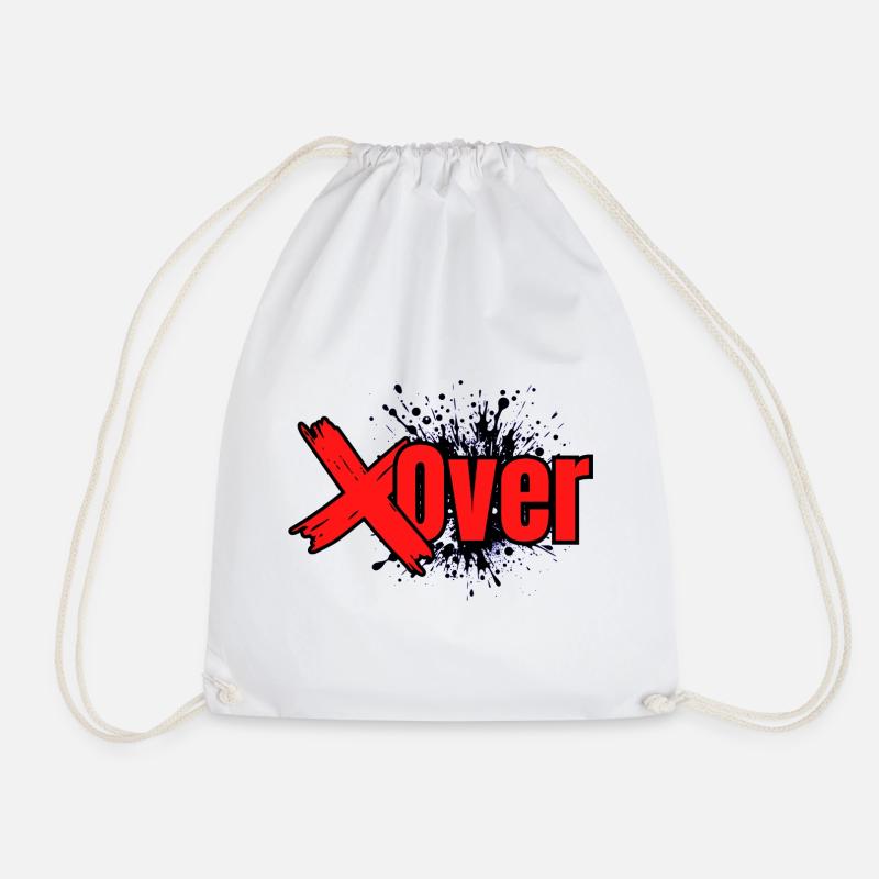 Xover Fusion Red - Drawstring Bag - white