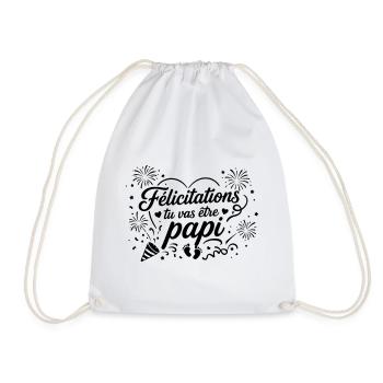 Félicitations tu vas être papi - Sac de sport léger - blanc - Devant
