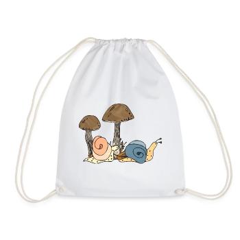 Escargots - Sac de sport léger - blanc - Devant
