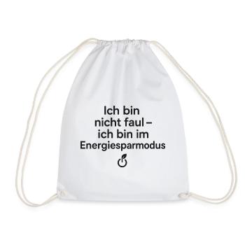 Ich bin im Energiesparmodus - Turnbeutel - Weiß - Vorne