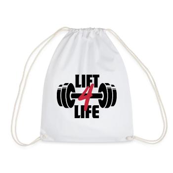 Entraînement de musculation Lift 4 Life Barbell - Sac de sport léger - blanc - Devant