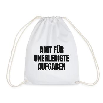 Amt für unerledigte Aufgaben hell - Bürokratie - Turnbeutel - Weiß - Vorne