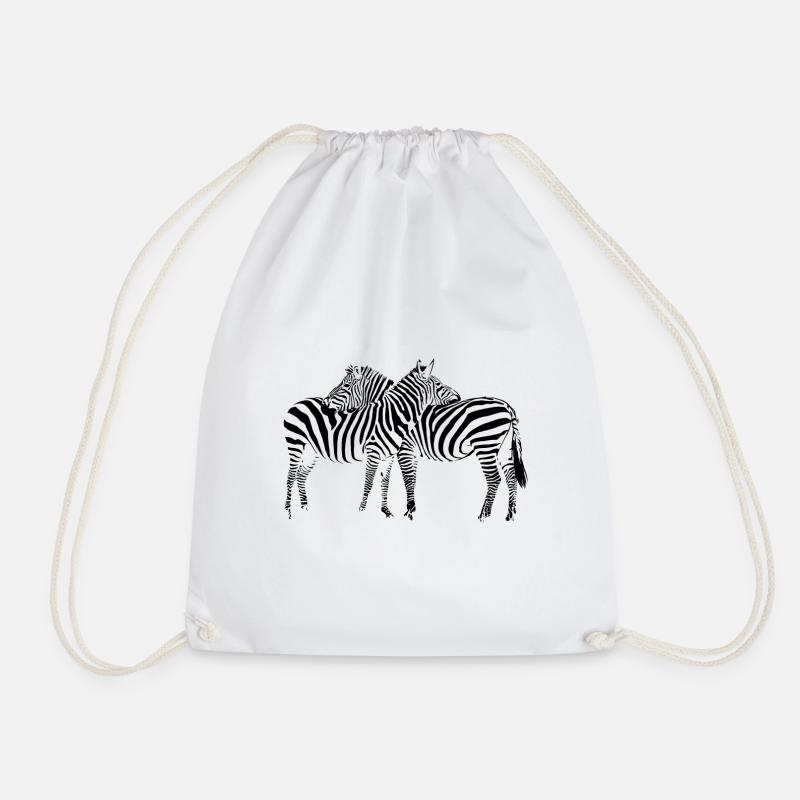 Zebra - Turnbeutel - Weiß