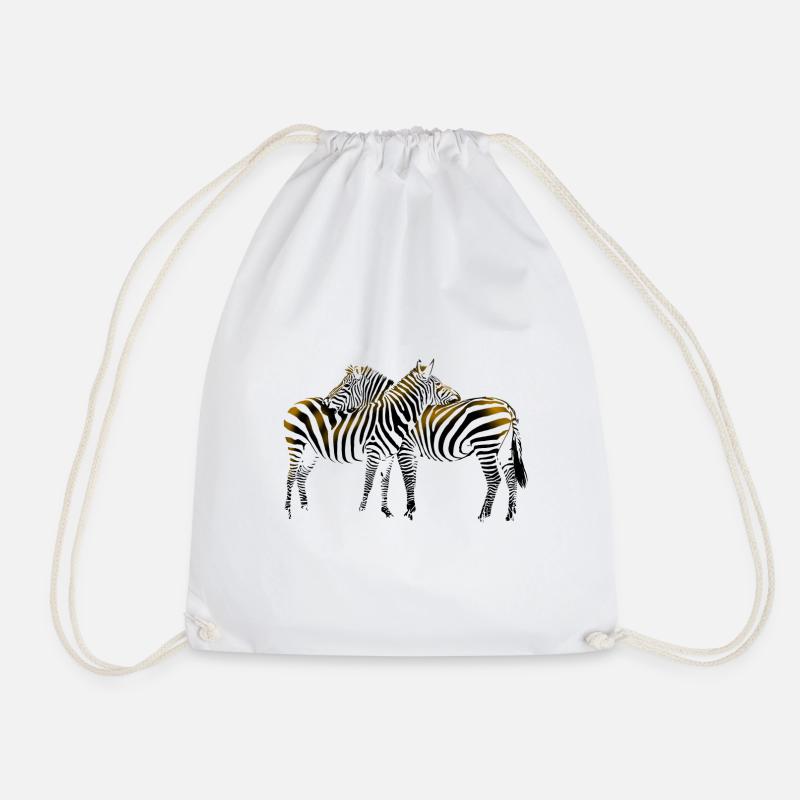 Zebra - Turnbeutel - Weiß