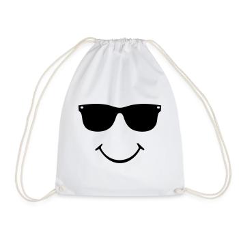 face - Drawstring Bag - white - Front
