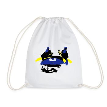 rafting - Drawstring Bag - white - Front