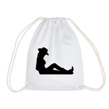 usa girl - Drawstring Bag - white - Front