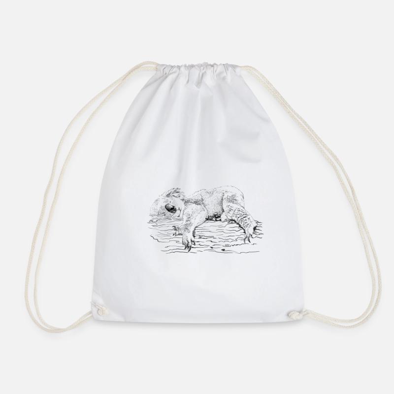 koala bear - Drawstring Bag - white