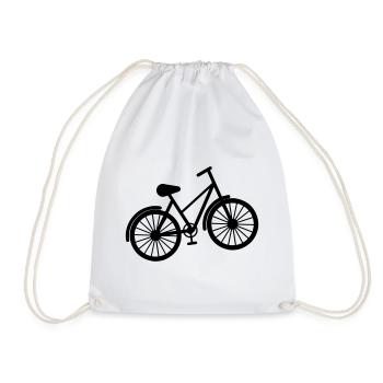 bicycle - Drawstring Bag - white - Front