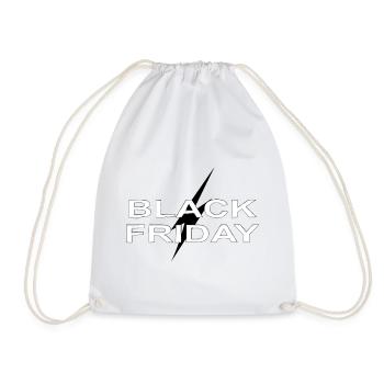 Vendredi Noir Contraste Typographique - Sac de sport léger - blanc - Devant