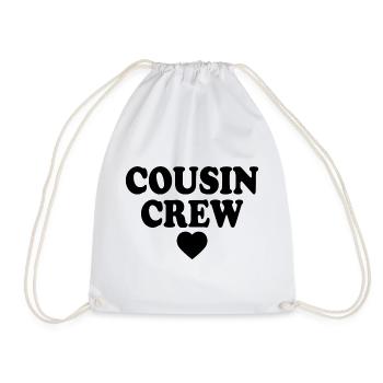 Cousin crew - Drawstring Bag - white - Front