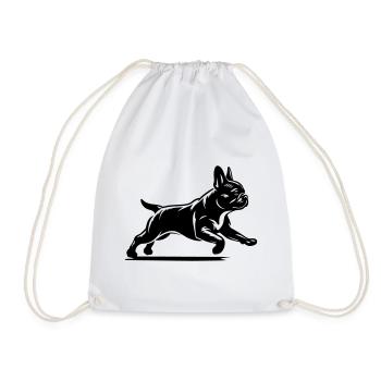 Bouledogue Français - Sac de sport léger - blanc - Devant