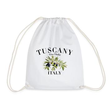 Tuscany Toskana Italien Olivenöl - Turnbeutel - Weiß - Vorne
