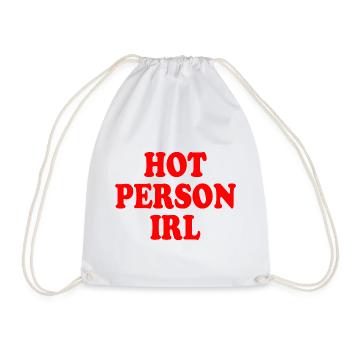 Hot person irl - Turnbeutel - Weiß - Vorne
