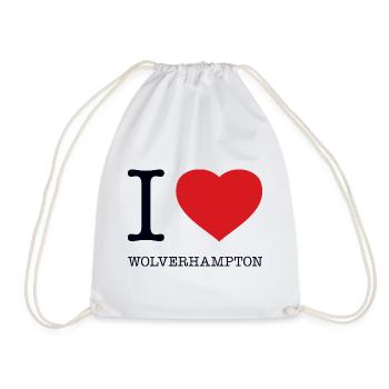 I LOVE WOLVERHAMPTON - Drawstring Bag - white - Front