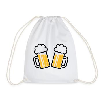 2 chopes à bière À votre santé, à votre santé ! (chopes à bière 2C) - Sac de sport léger - blanc - Devant