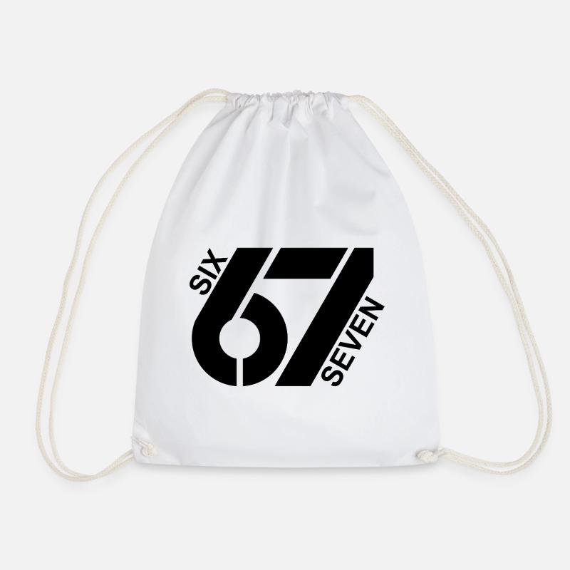 Six Seven 67 Jugendwort Meme Design - Turnbeutel - Weiß